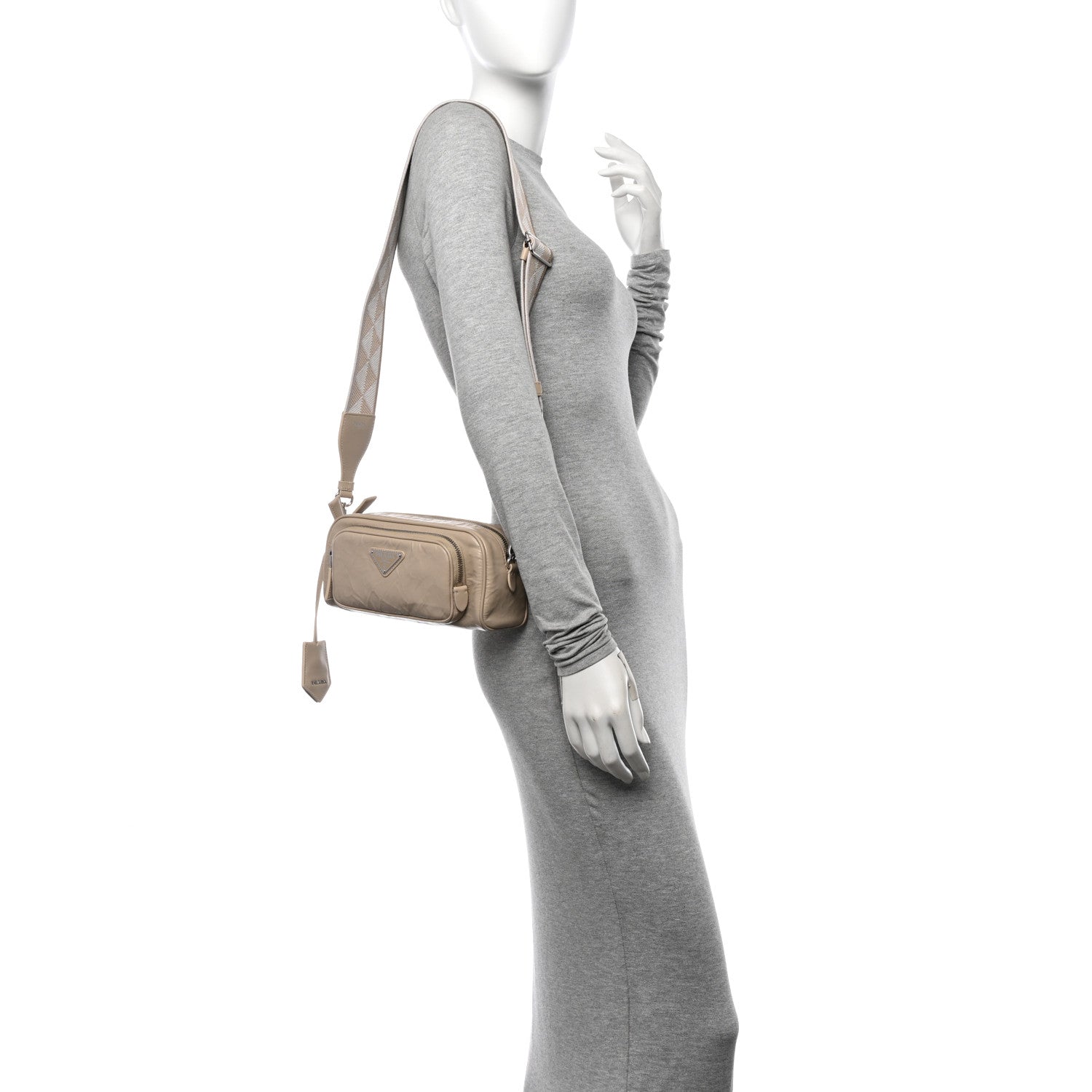 Prada Nappa Antique Multi-Pocket Shoulder Bag Deserto 2 of 12