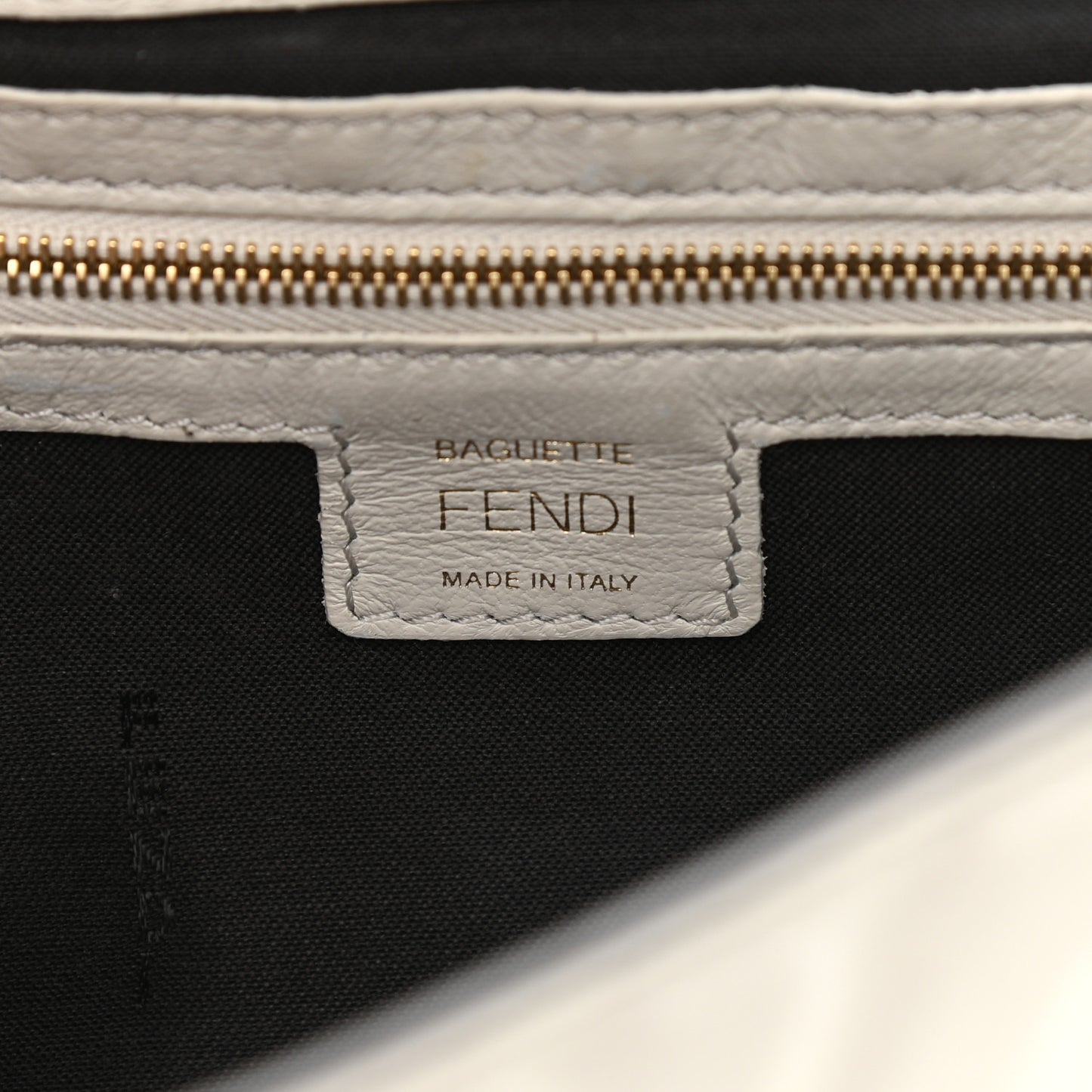 Nappa FF 1974 Embossed Baguette White
