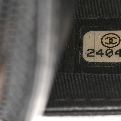 Chanel Lambskin Camellia Quilted Wallet On Chain WOC Black 7 of 11