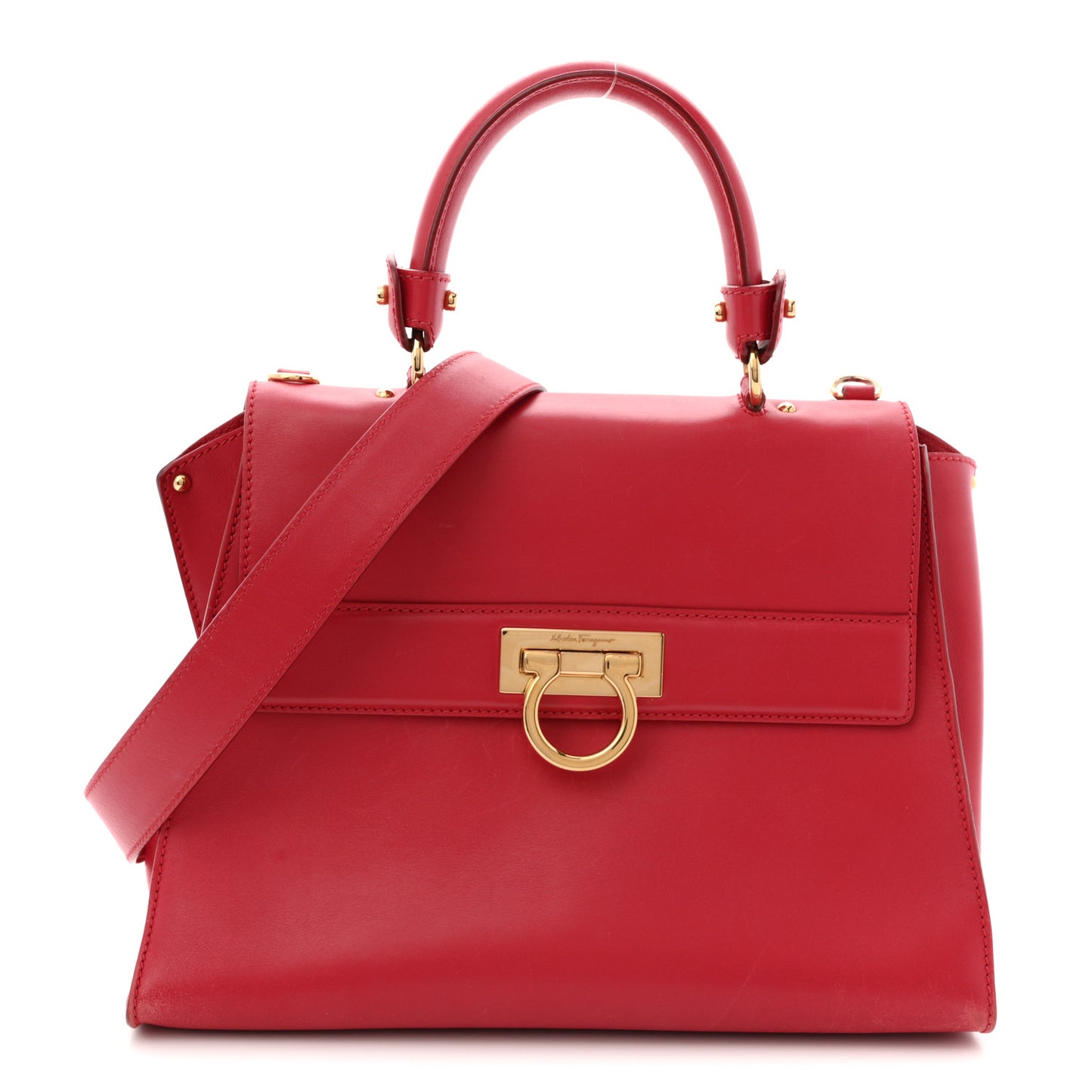 Calfskin Medium Sofia Shoulder Bag Red