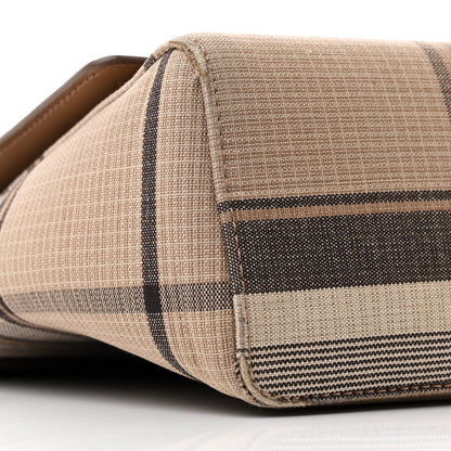Burberry Calfskin Tartan Note Crossbody Bag Light Fawn 9 of 16