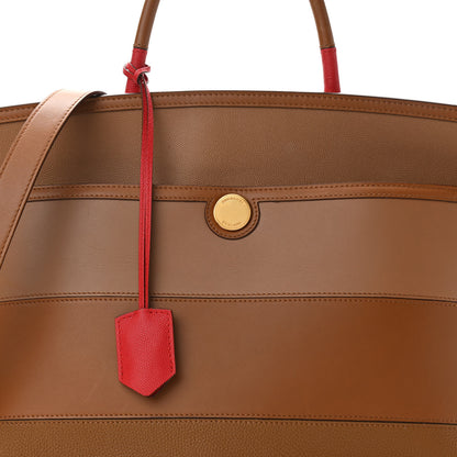 Burberry Calfskin Medium Society Top Handle Tote Tan 8 of 12