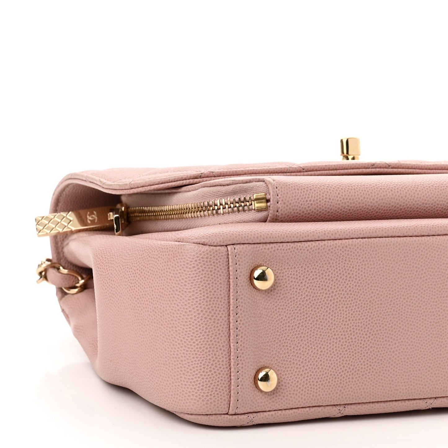 Caviar Quilted Medium Business Affinity Flap Light Pink