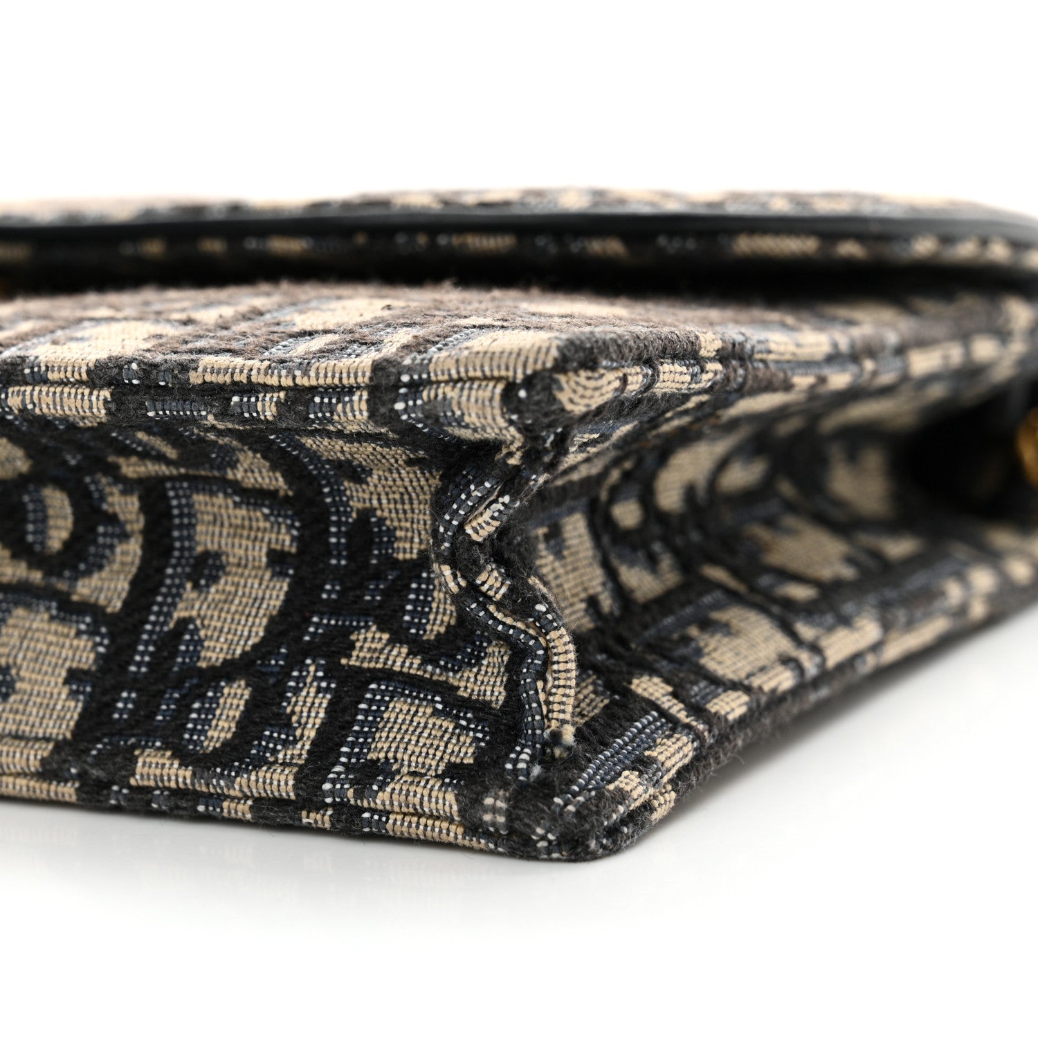 Christian Dior Oblique Saddle Chain Pouch Blue 10 of 12
