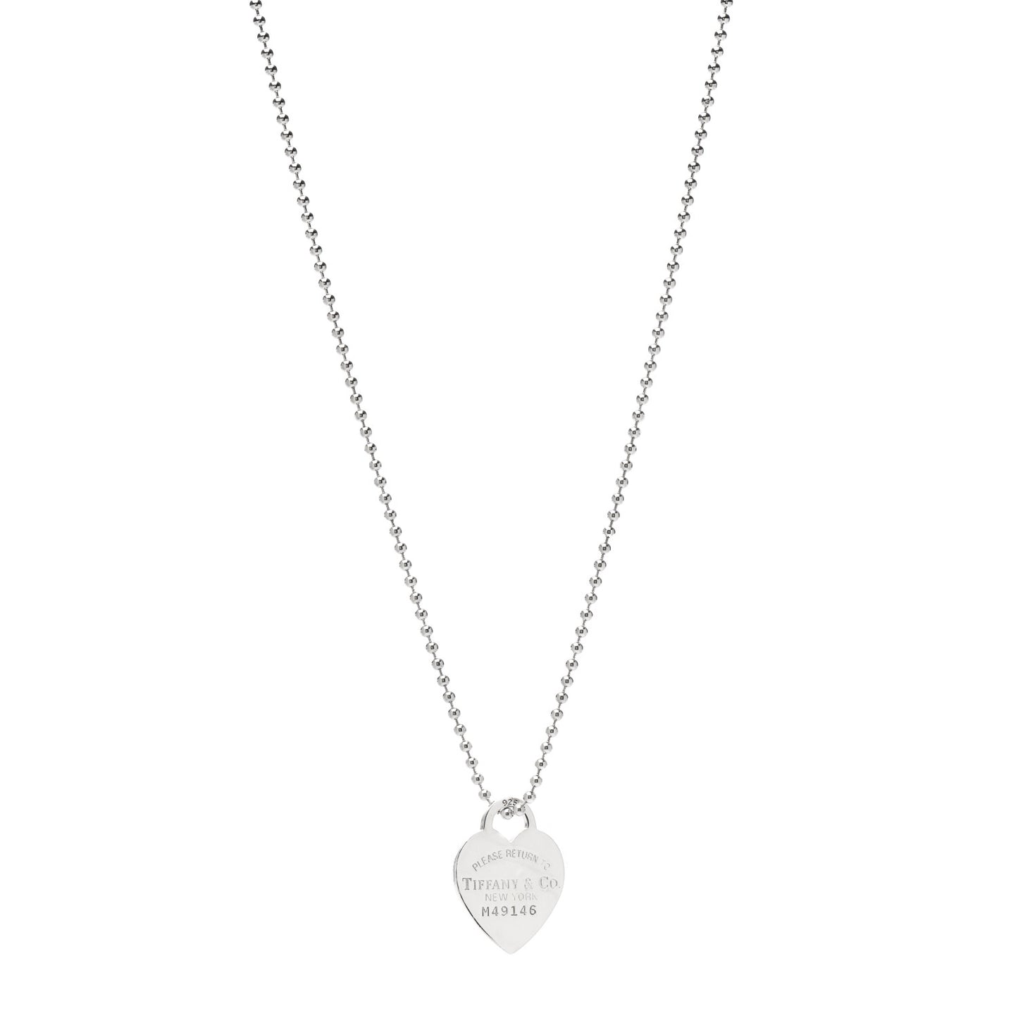 Sterling Silver Long Return to Tiffany Heart Pendant Necklace