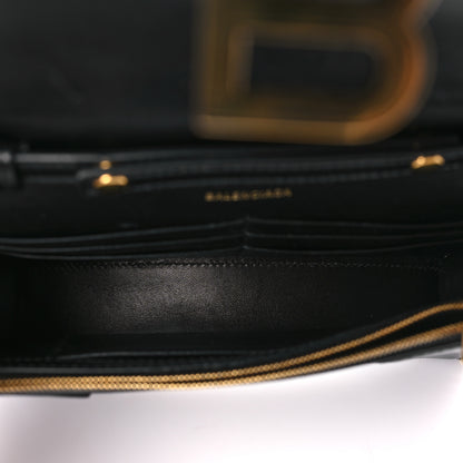 Balenciaga Shiny Box Calfskin Hourglass Chain Bag Black 5 of 8