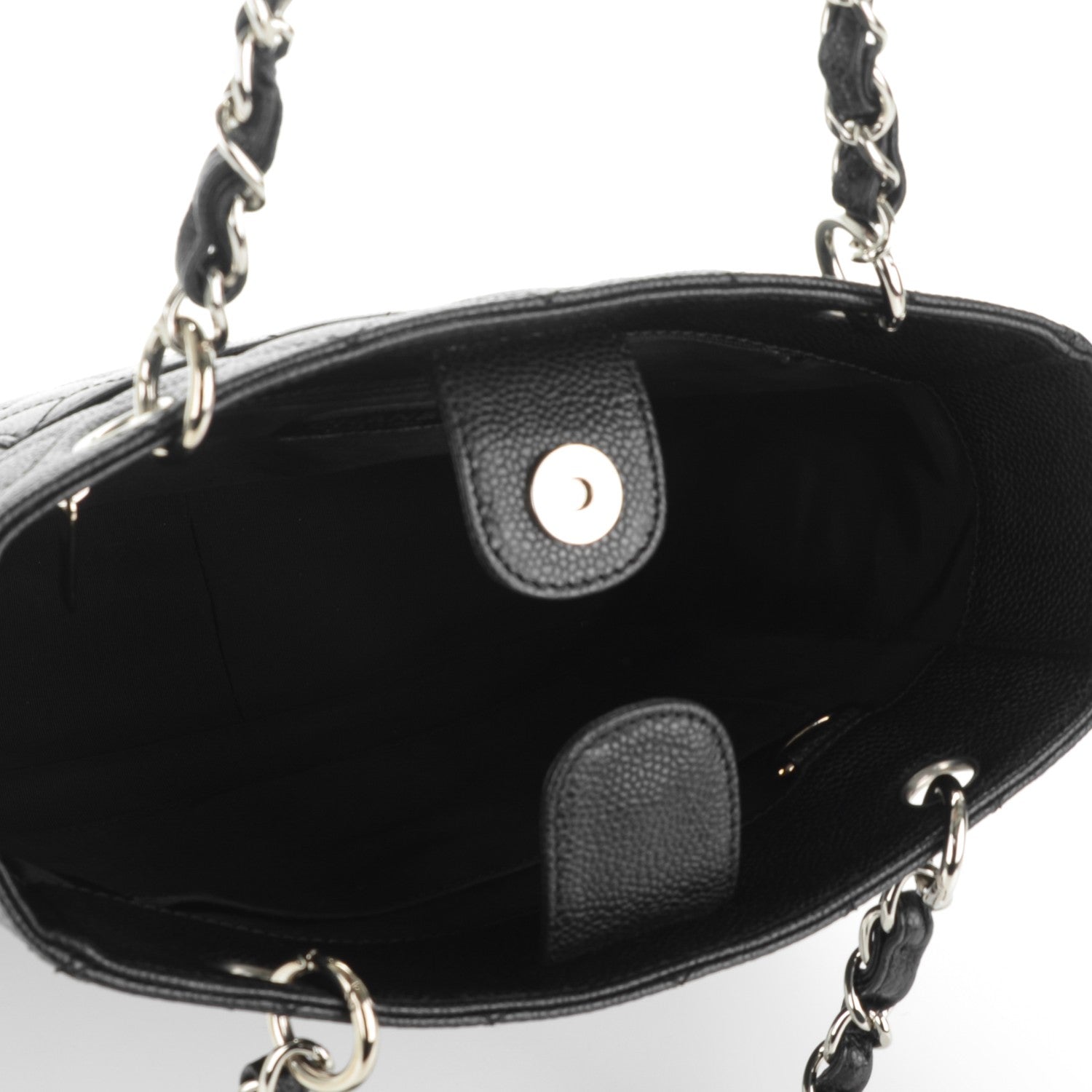 Chanel Caviar Quilted Petit Shopping Tote PST Black 5 of 7