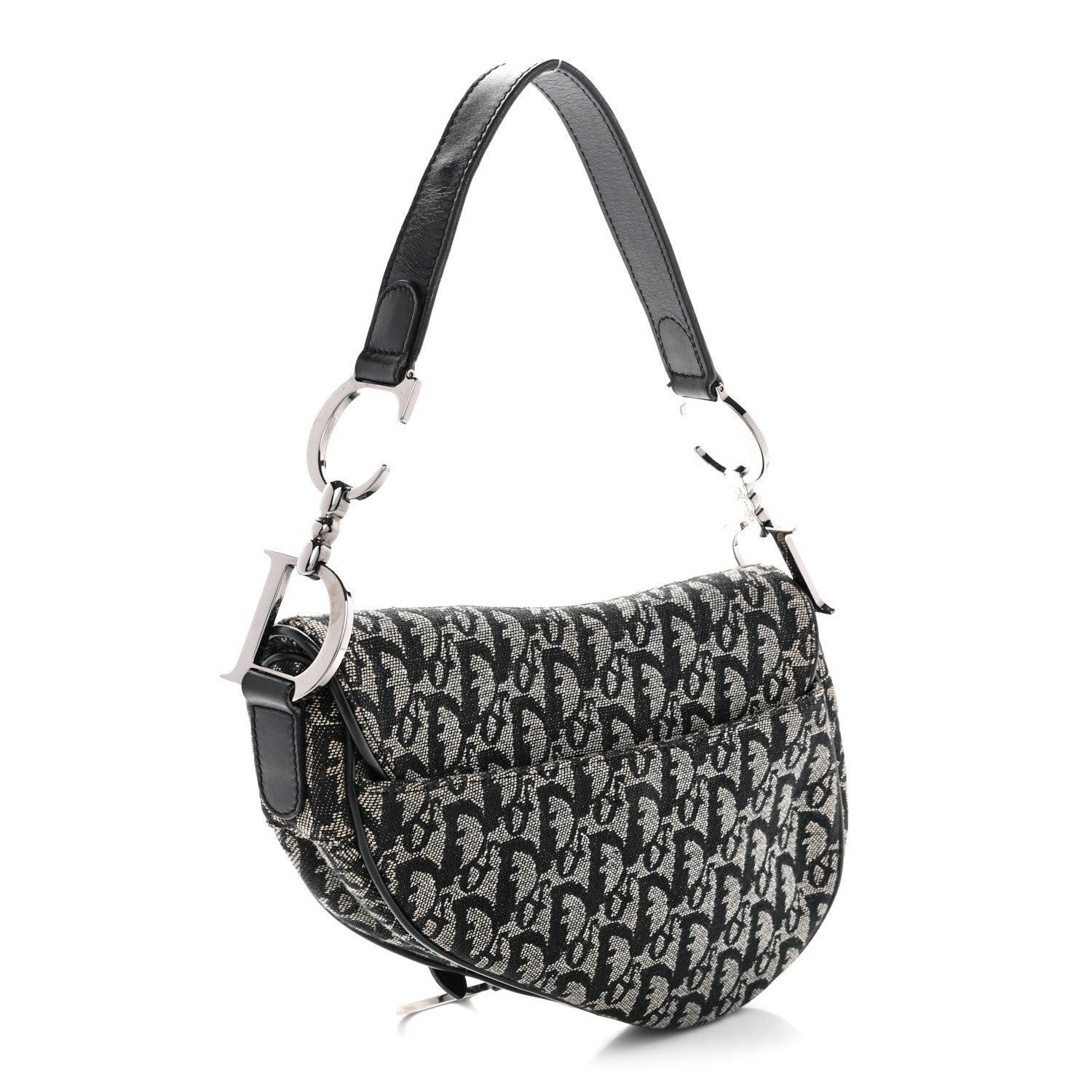 Christian Dior Monogram Saddle Bag Black 3 of 15