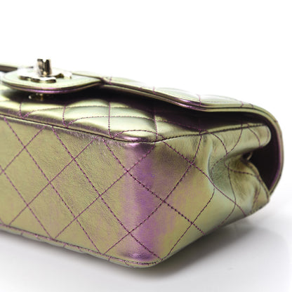 Chanel Iridescent Lambskin Quilted Mini Rectangular Flap Purple 7 of 10