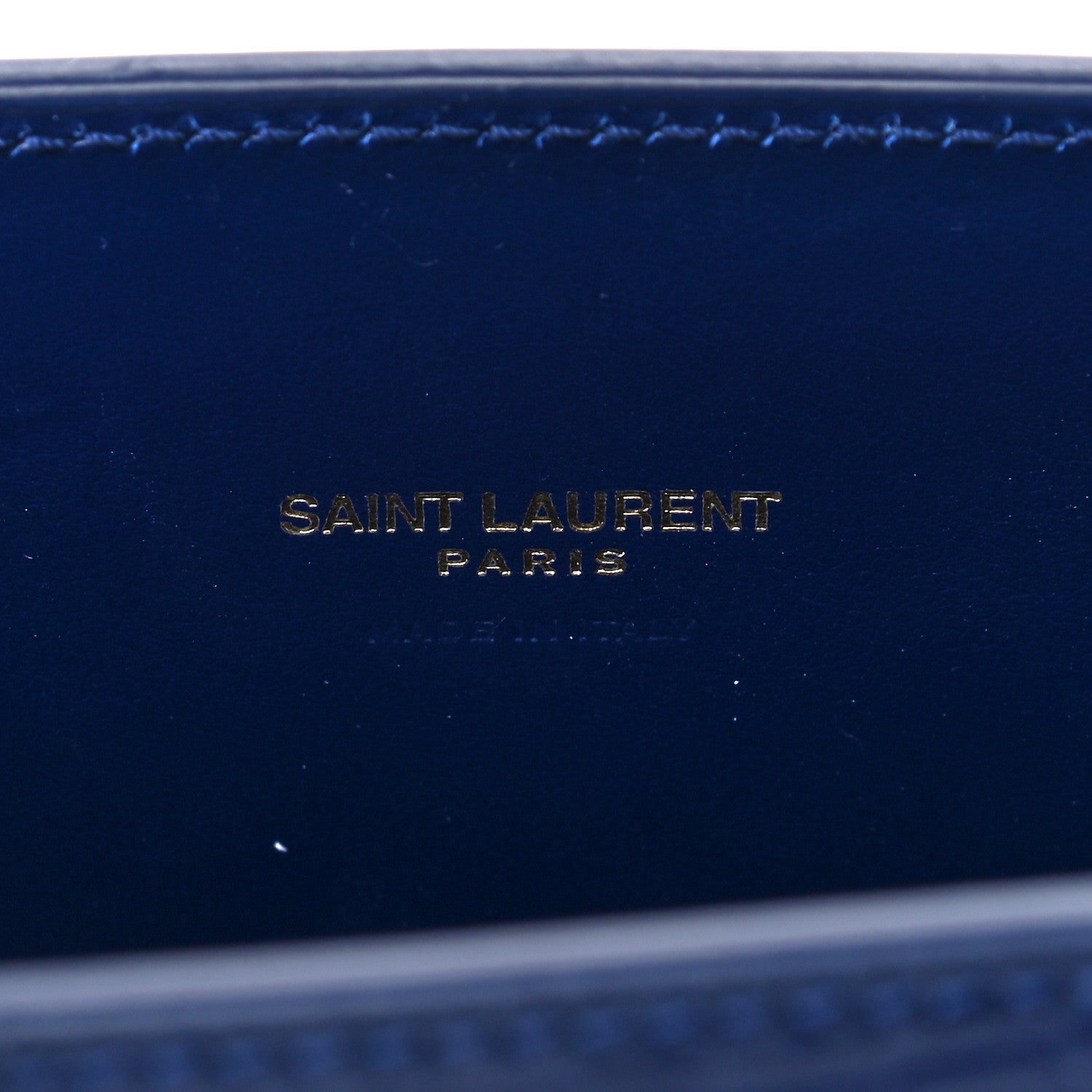 Saint Laurent Calfskin Crocodile Embossed Nano Sac De Jour Royal Blue 7 of 11