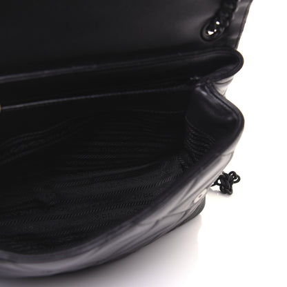 Prada Nappa Triangle Stitched Large Spectrum Bag Black 6 of 18