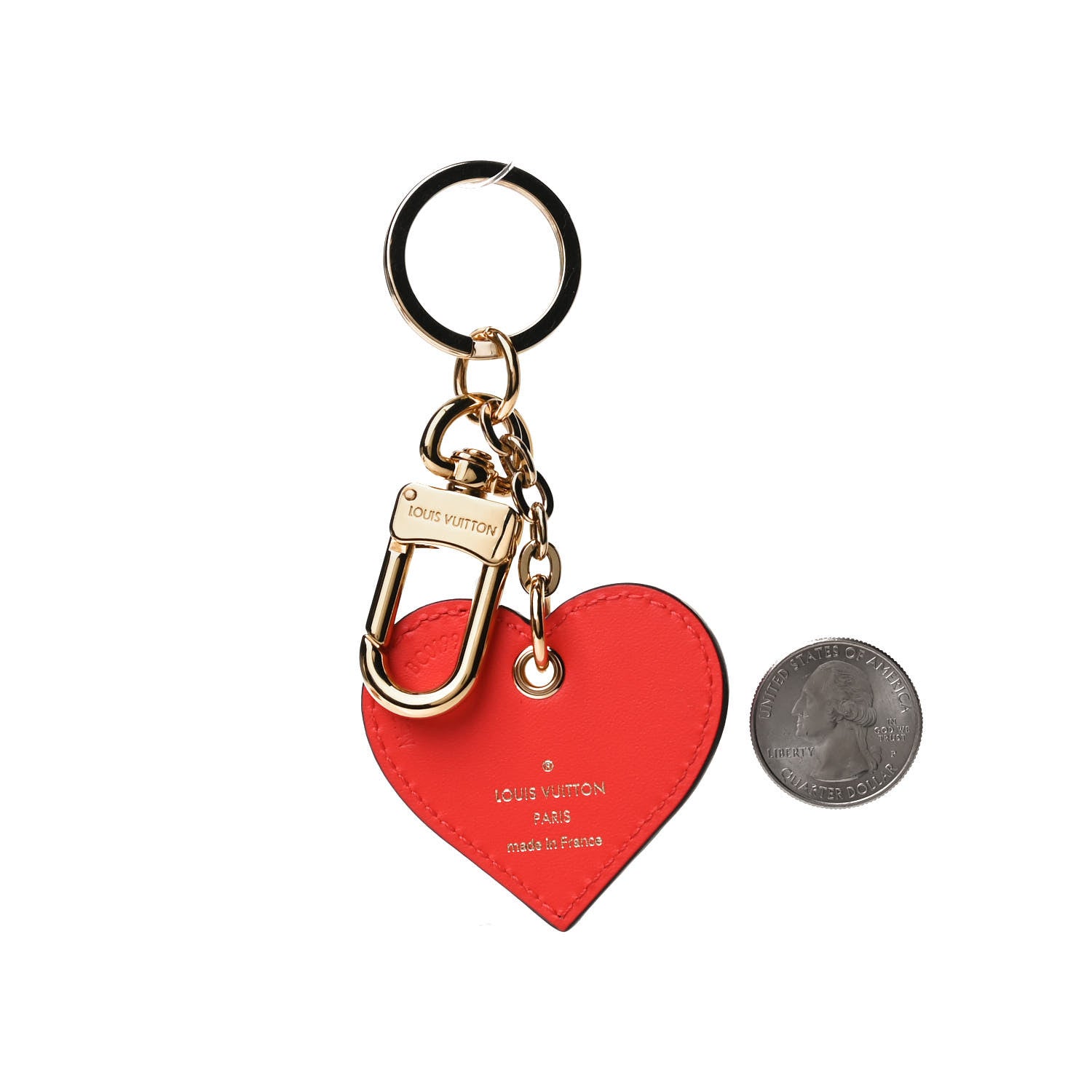 Louis Vuitton Vernis Degrade Love Lock Heart Key Holder Bag Charm Pink Red 7 of 10