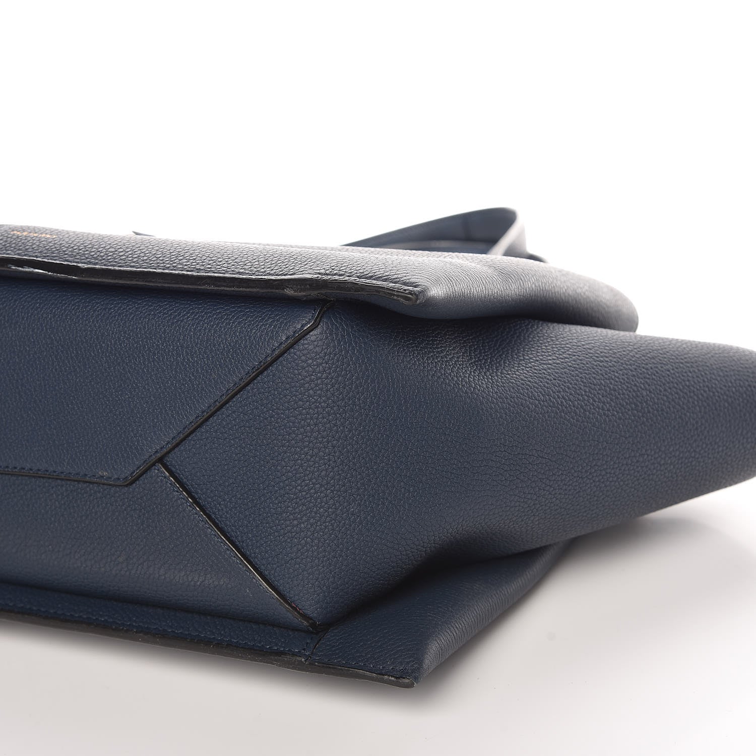 Celine Baby Grained Calfskin Medium Tri-Fold Bag Steel Blue 14 of 14