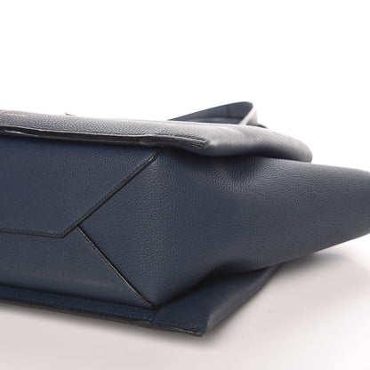 Celine Baby Grained Calfskin Medium Tri-Fold Bag Steel Blue 14 of 14