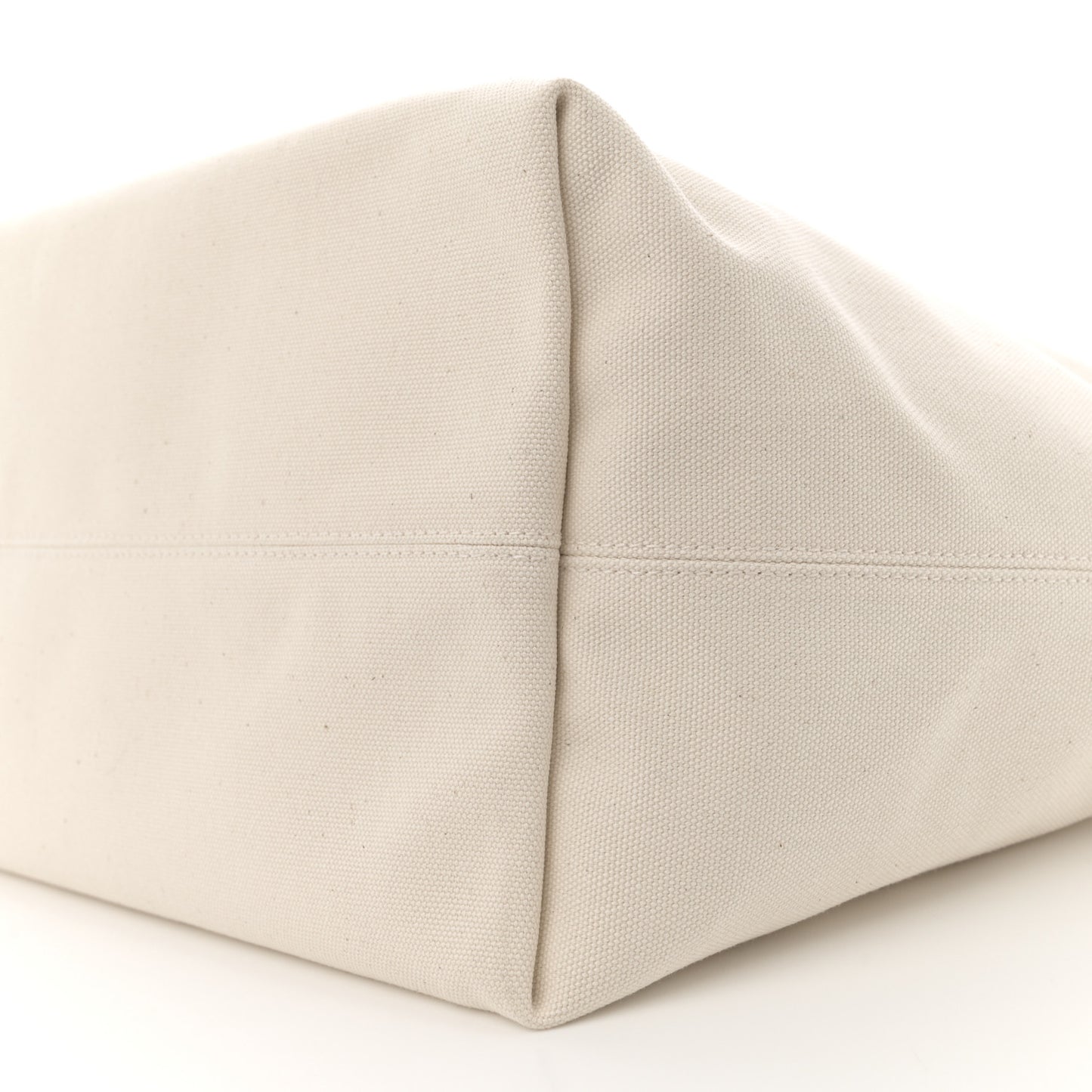 Cotton Canvas Calfskin BB Logo Jumbo Small Tote Bag Black White