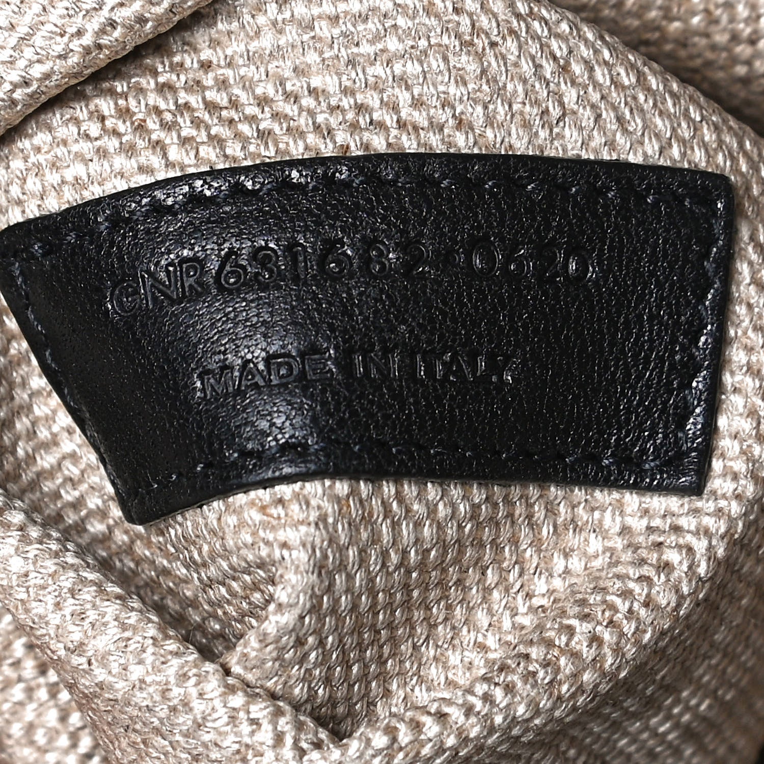 Saint Laurent Linen Calfskin Rive Gauche North South Tote Optic White 9 of 10