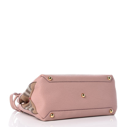Burberry Grainy Calfskin House Check Medium Banner Tote Pale Orchid 4 of 7