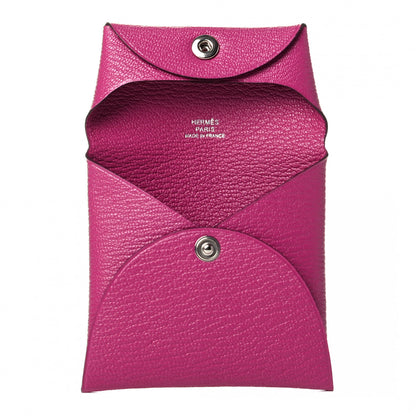 Hermes Chevre Mysore Bastia Coin Purse Rose Pourpre 4 of 4