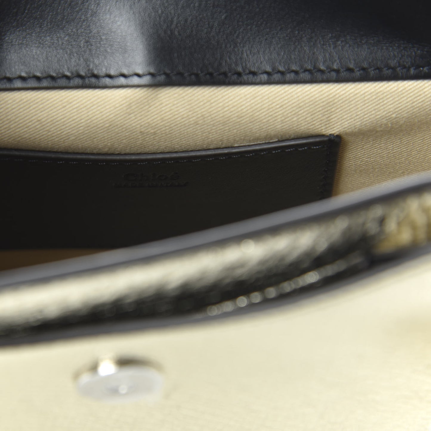 Metallic Calfskin Small Tess Bag Gold