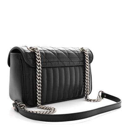 Gucci Calfskin Matelasse Aria Small GG Marmont Shoulder Bag Black 3 of 10