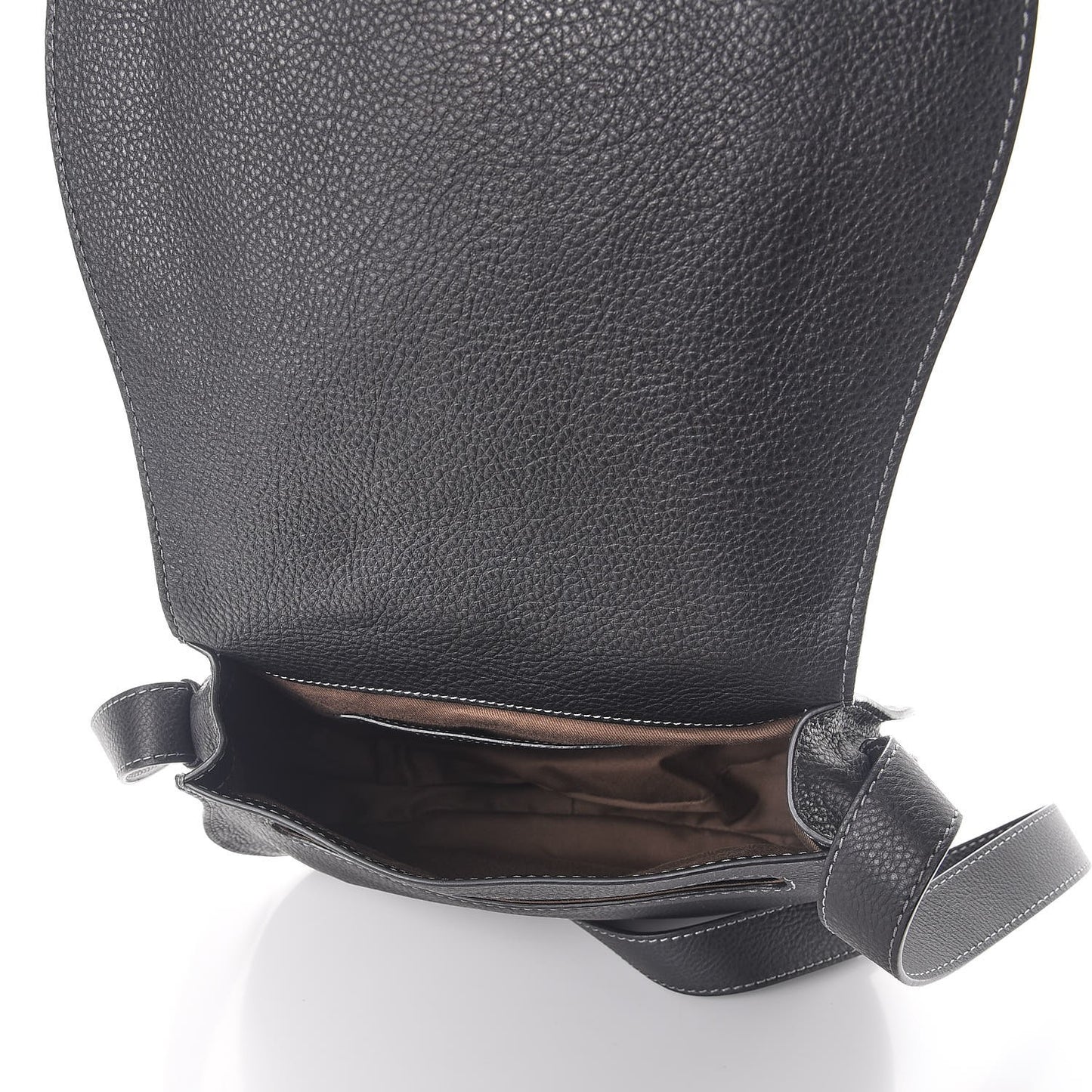 Calfskin Medium Marcie Round Crossbody Bag Black