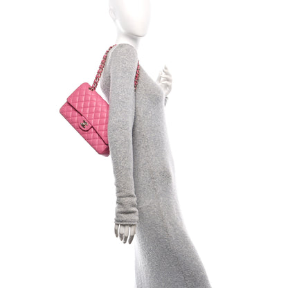 Chanel Caviar Quilted Medium Double Flap Pink 2 of 11