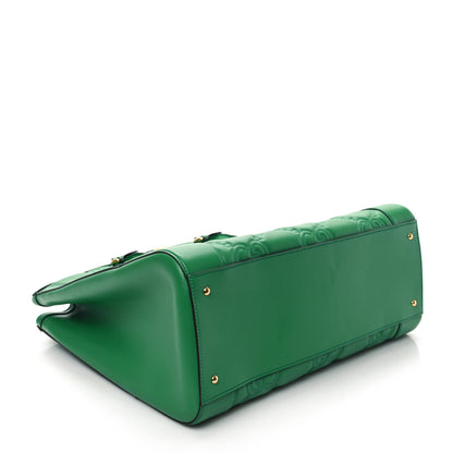 Gucci Calfskin GG Matelasse Tote Bag Bright Green 4 of 12