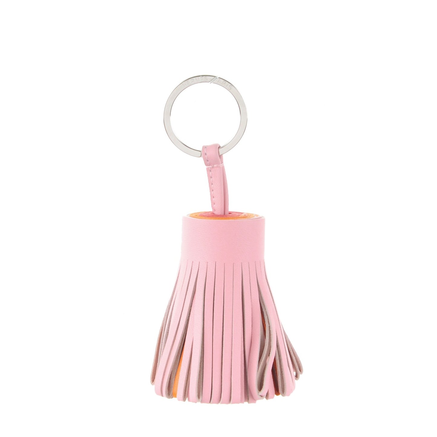 Lambskin Tri-Color Carmen Tassel Key Holder Rose Sakura Orange Bougainvillea