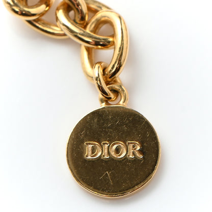 Christian Dior Metal Danseuse Etoile Chain Choker Necklace Gold 5 of 6