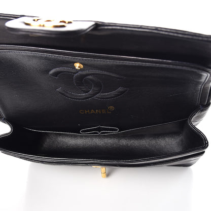 Chanel Lambskin Quilted Medium Double Flap Navy 6 of 9