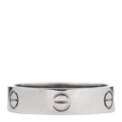 Cartier 18K White Gold 5.5mm LOVE Ring 65 11 1 of 4