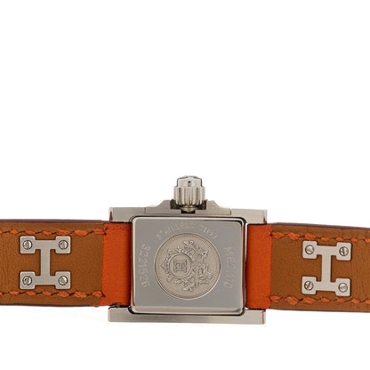 Hermes Stainless Steel Swift 16mm Medor Double Tour Quartz Watch Orange 5 of 6