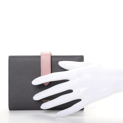 Celine Grained Calfskin Medium Multifunction Strap Wallet Grey Vintage Pink 2 of 8