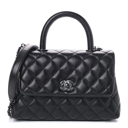 Chanel Caviar Quilted Mini Coco Handle Flap So Black 1 of 9