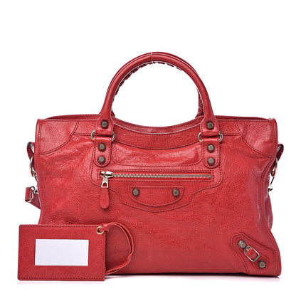 Balenciaga Agneau Giant 12 Rose Gold Hardware City Rouge Coquelicot 1 of 17