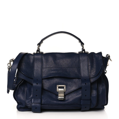 Proenza Schouler Lambskin Medium PS1 Satchel Navy 1 of 7