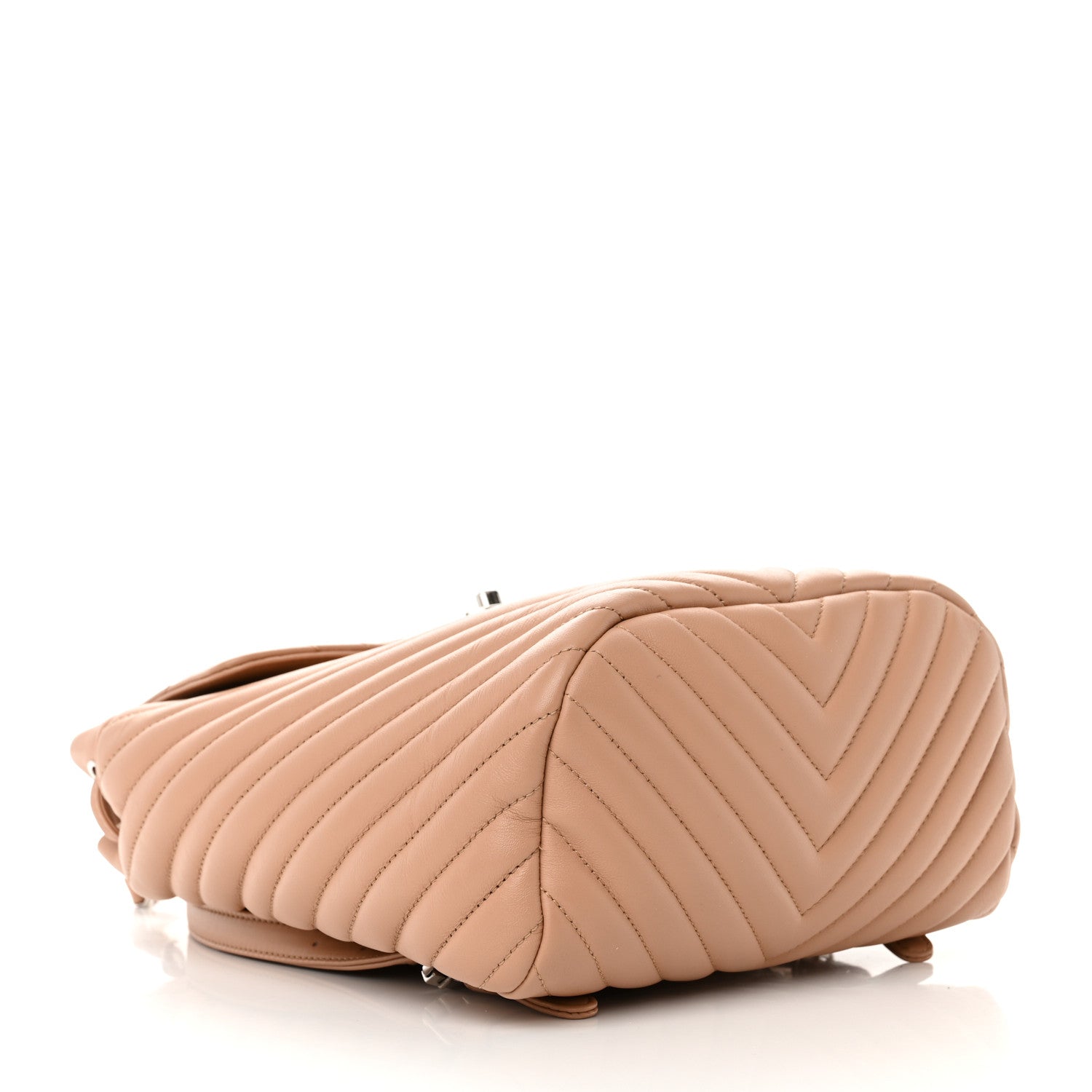 Chanel Calfskin Chevron Quilted Small Urban Spirit Backpack Beige 4 of 11