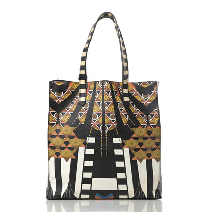 Givenchy Textured Coated Canvas Egyptian Print Medium Stargate Shopper Tote Multicolor 3 of 15