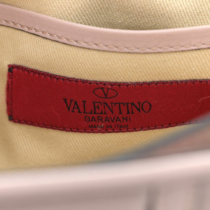 Valentino Garavani Lambskin Chevron Quilted Rockstud Shoulder Bag Poudre 6 of 12