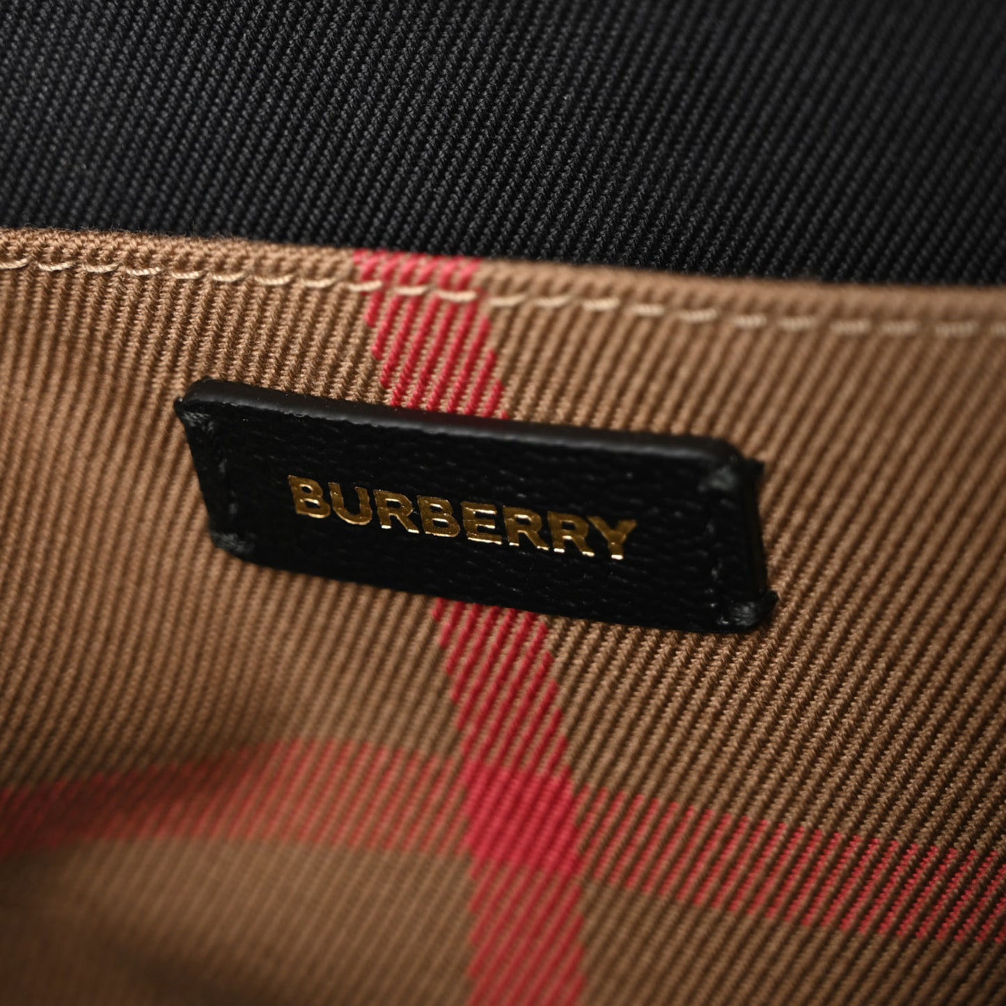 Calfskin Mega Check Small Banwell Tote Black