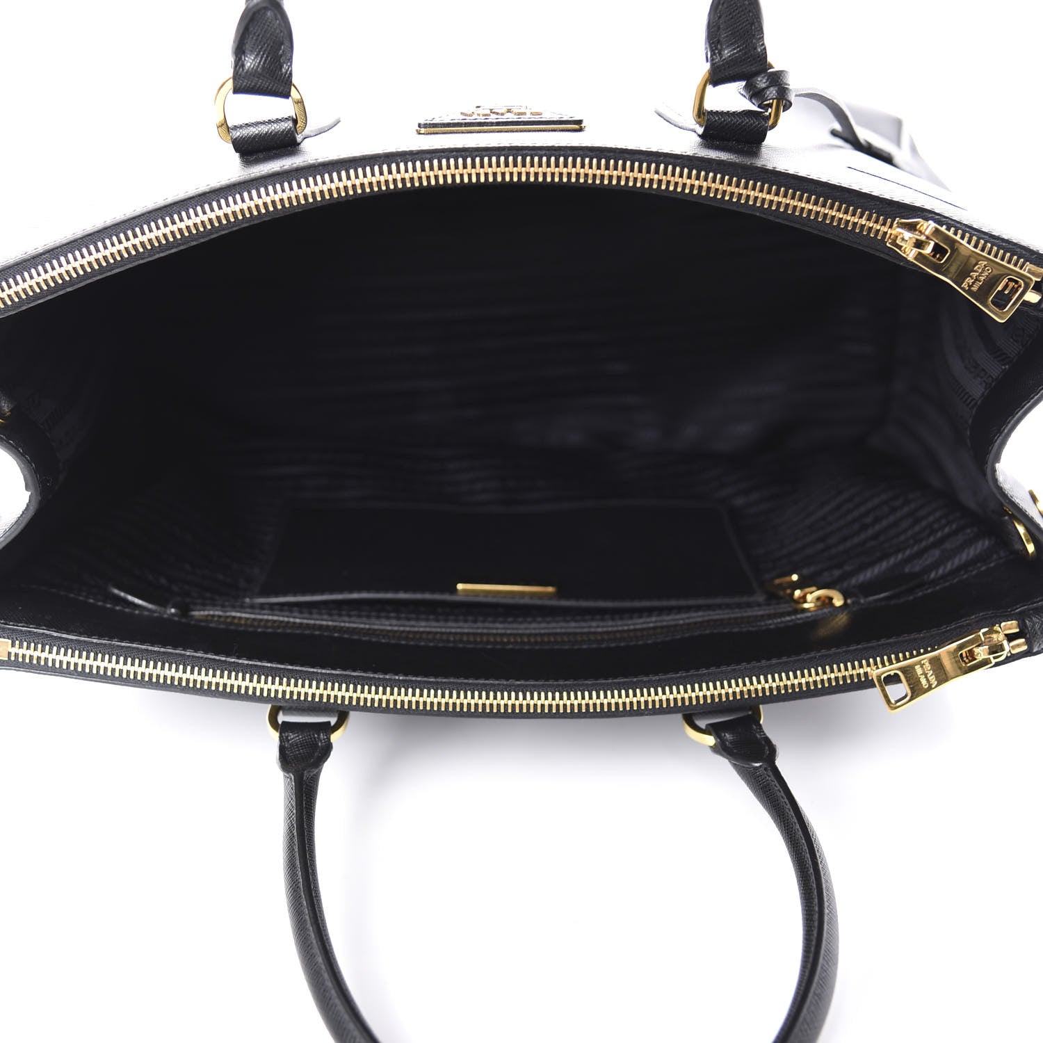 Prada Saffiano Medium Galleria Double Zip Tote Black 6 of 12