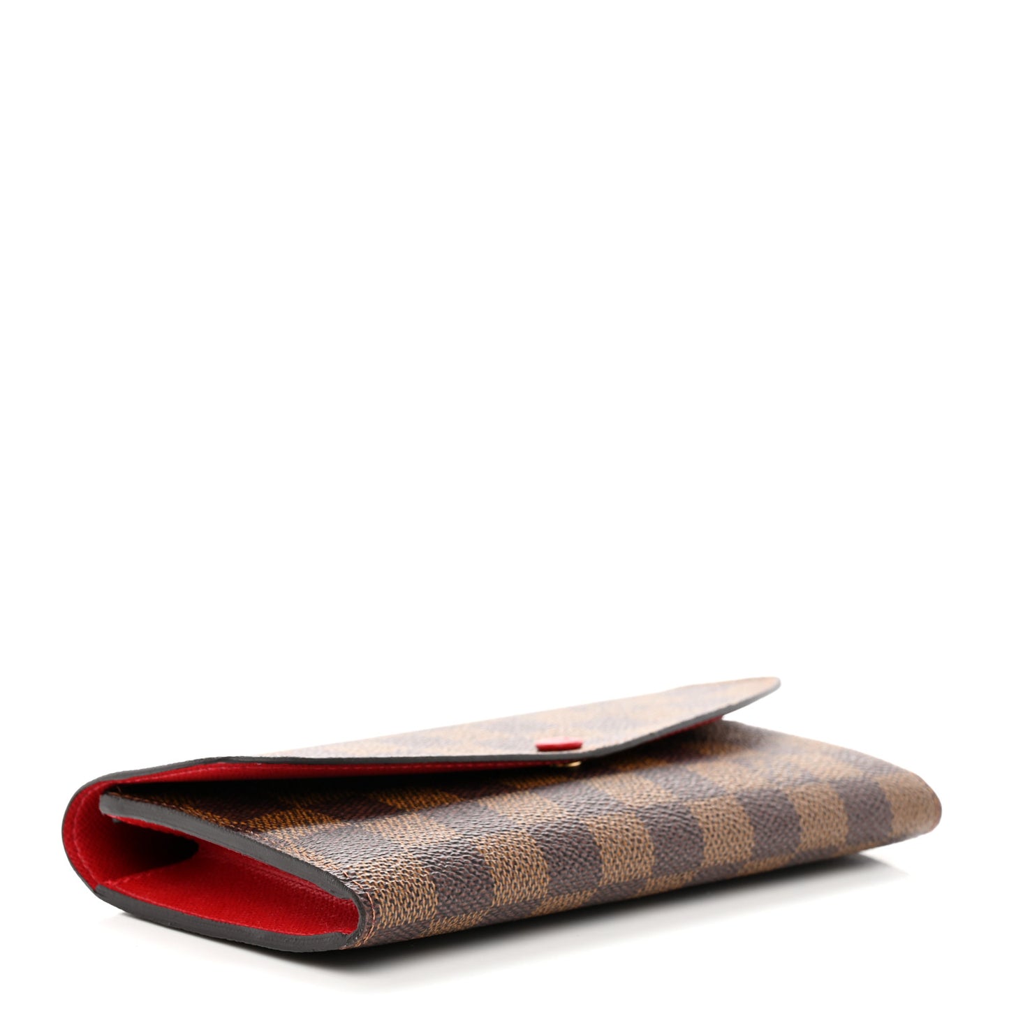 Damier Ebene Emilie Wallet Red