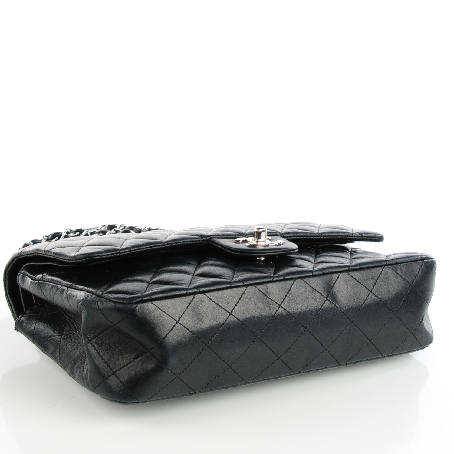 Chanel Lambskin Quilted Medium Double Flap Black 4 of 8