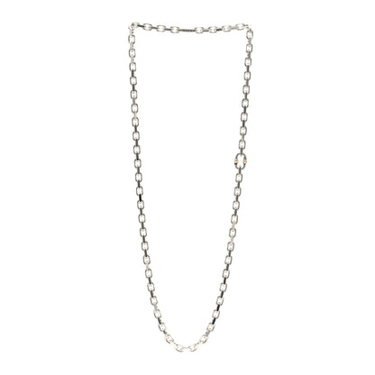 Tiffany Sterling Silver 18K Yellow Gold Makers Chain Necklace 24" 3 of 4