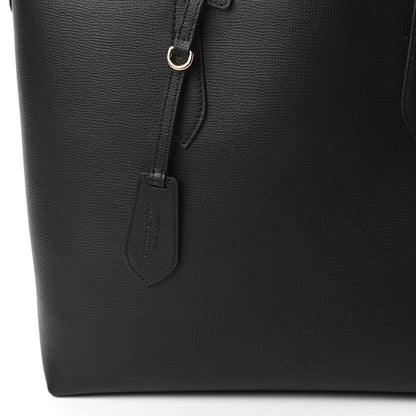 Burberry Grainy Calfskin Haymarket Check Medium Reversible Tote Black 9 of 16