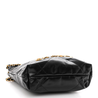 Chanel Shiny Calfskin Quilted Mini Chanel 22 Black 4 of 9