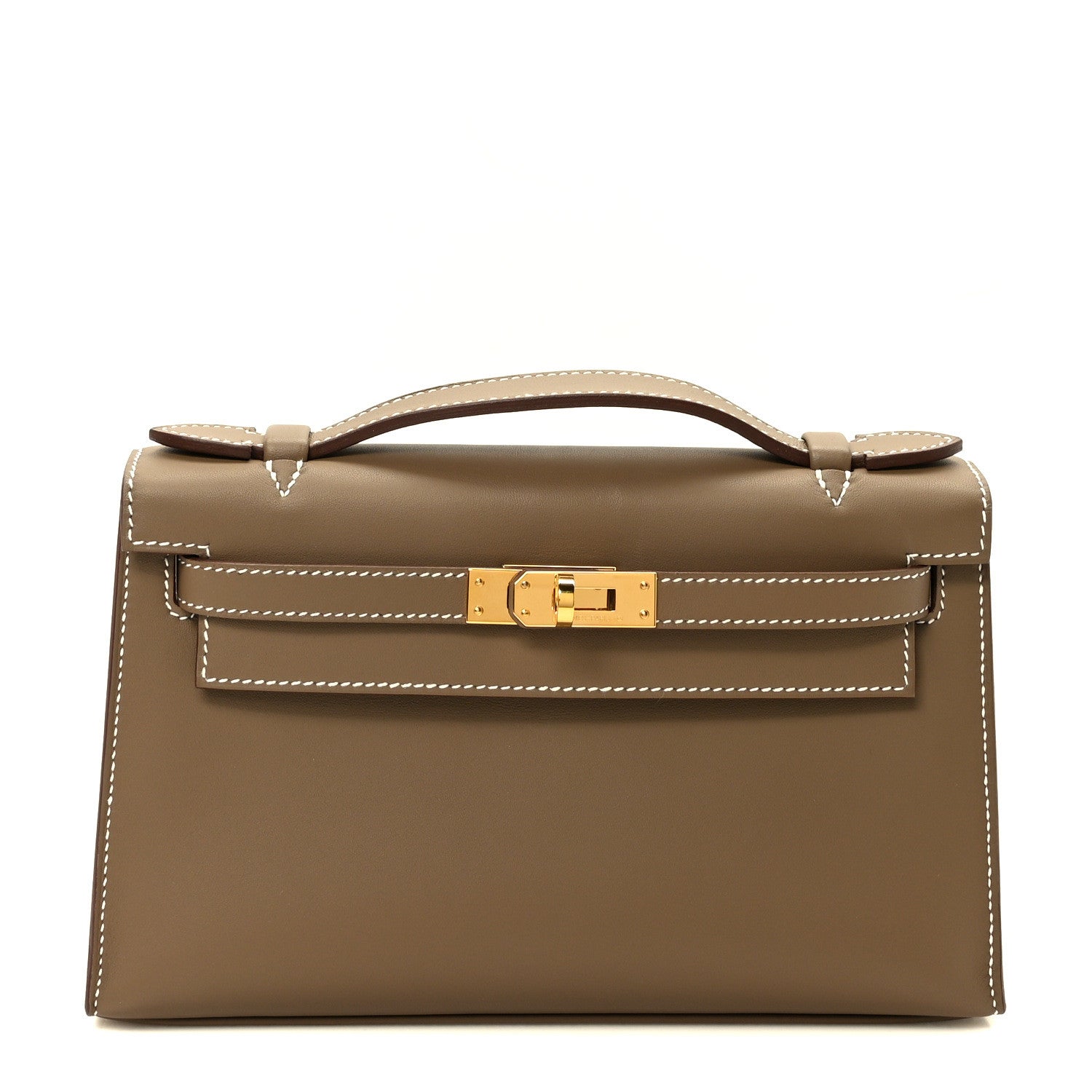 Hermes Swift Kelly Pochette Clutch Etoupe 1 of 10