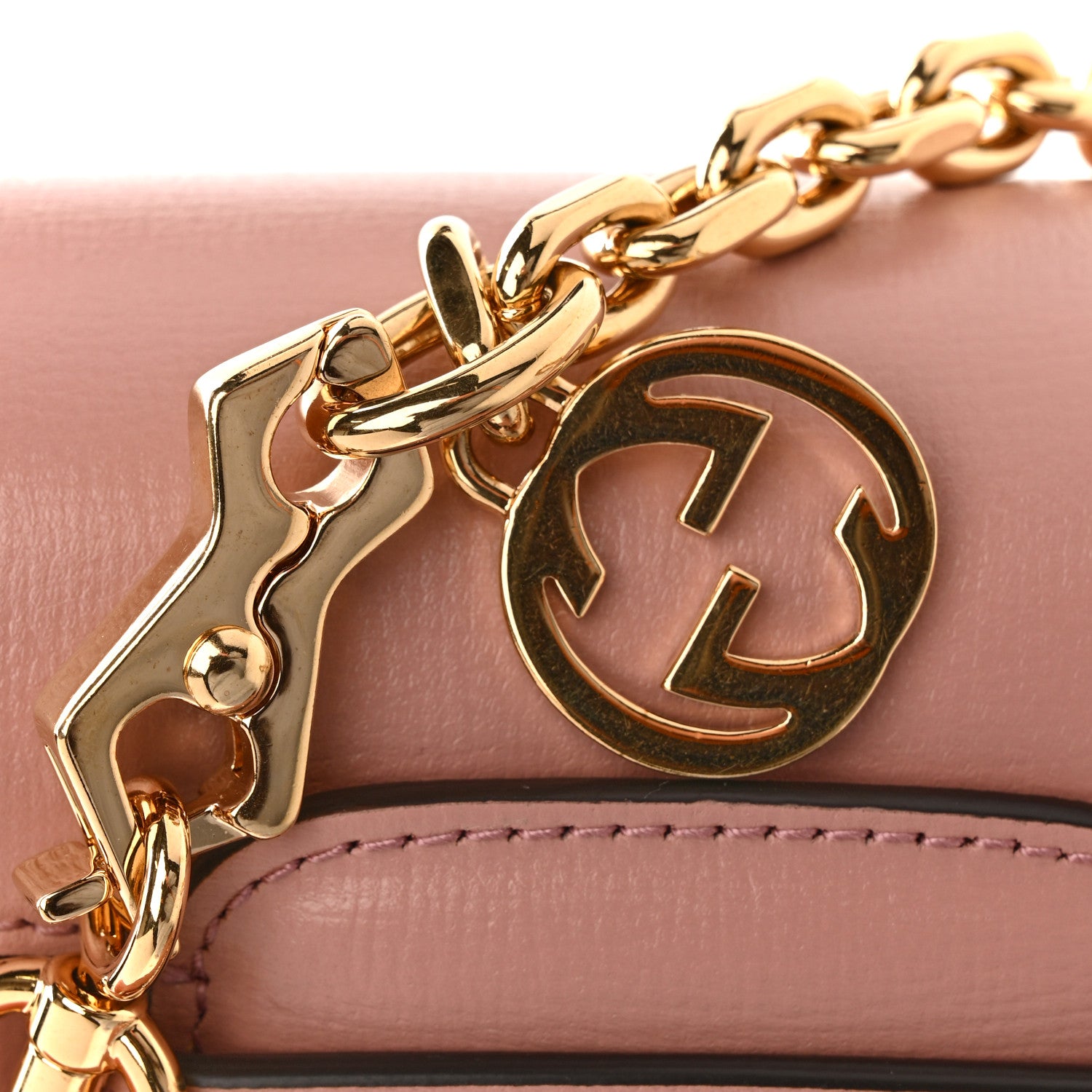 Gucci Azalea Calfskin Crystal GG Monogram Mini Horsebit 1955