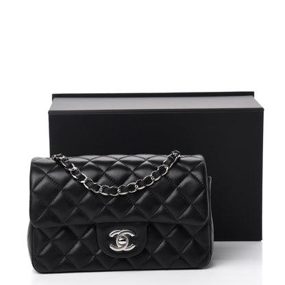 Chanel Lambskin Quilted Mini Rectangular Flap Black 11 of 11