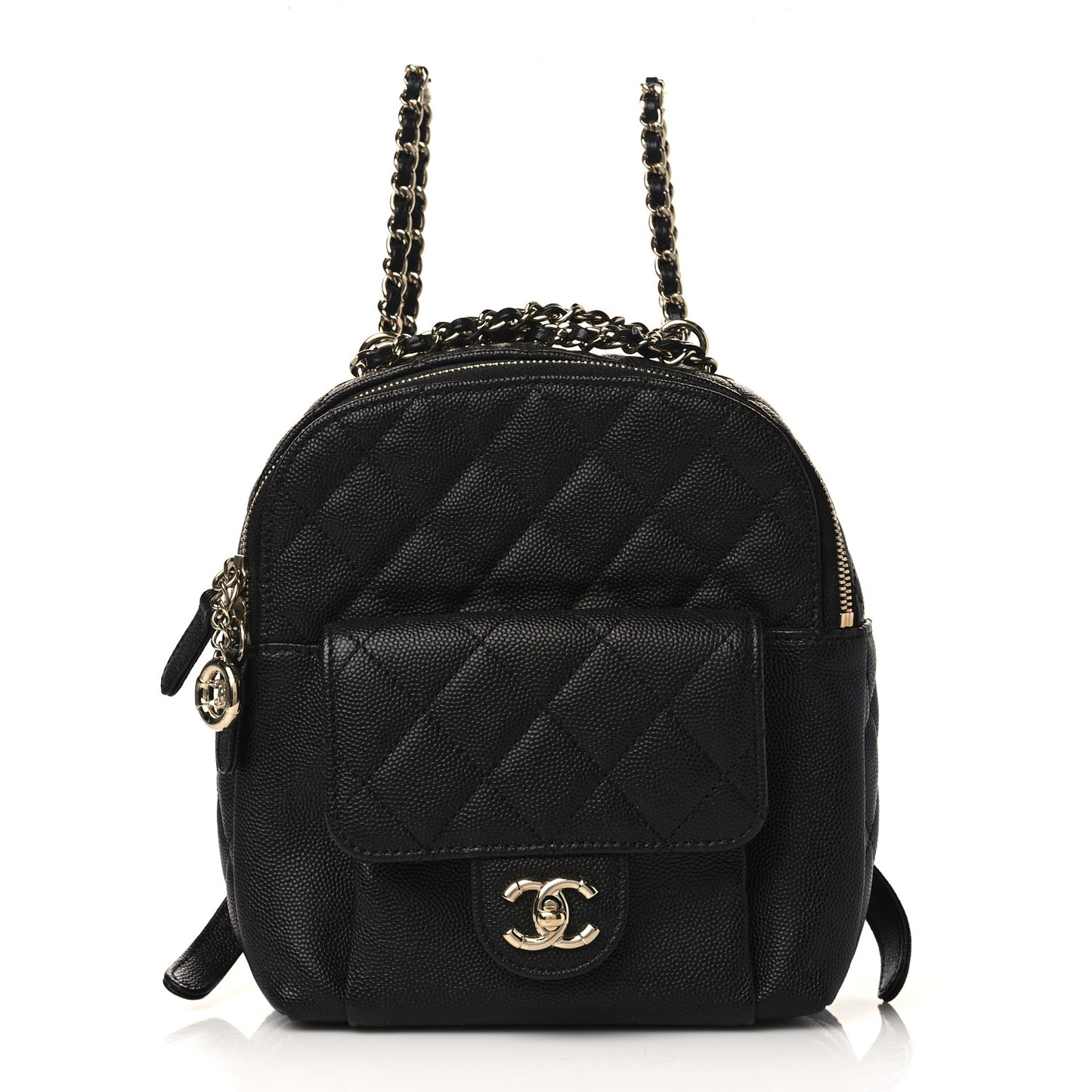 Caviar Quilted Small CC Day Backpack Black